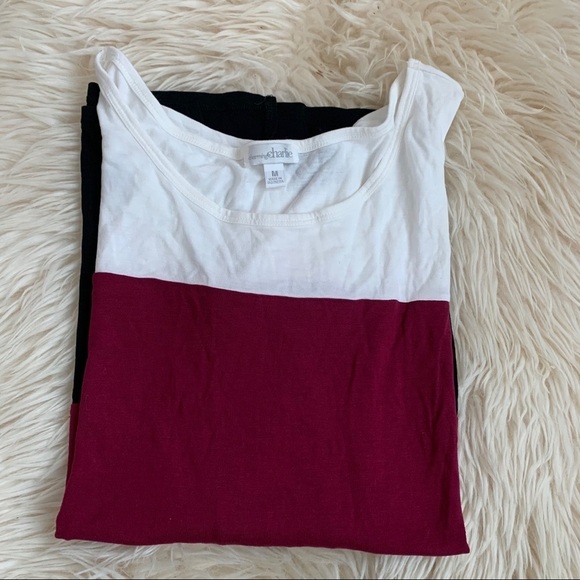 CHARMING CHARLIE Tri-color Tops Size M - Picture 4 of 5